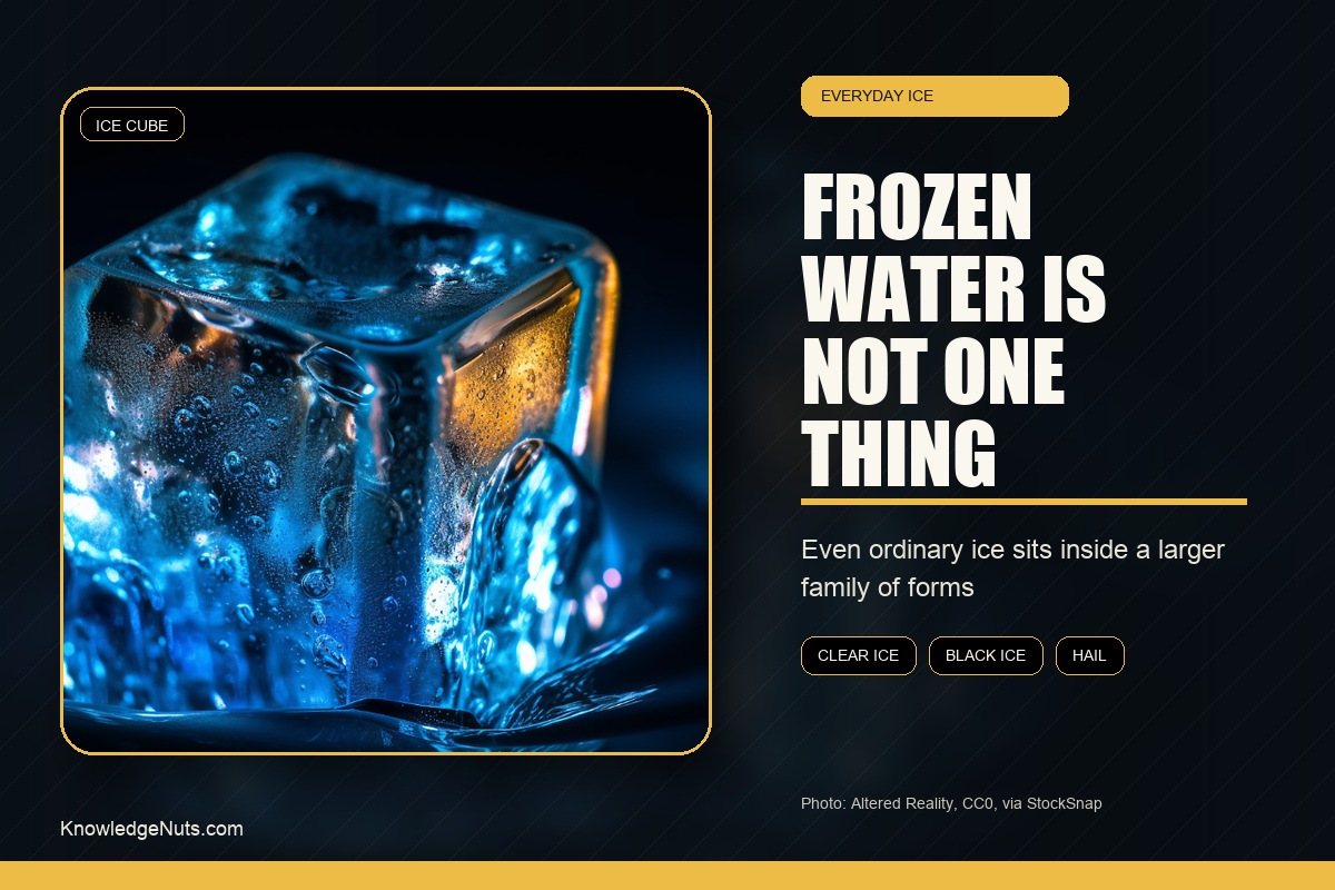Ice Cubes And Frozen Water Types