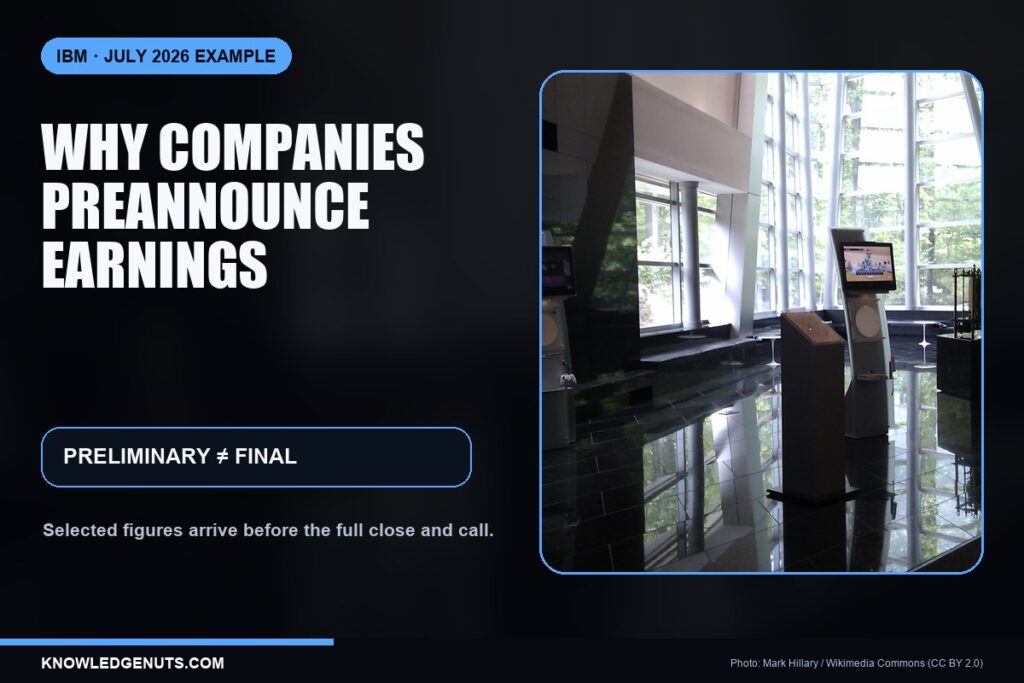 Public Companies Preannounce Earnings IBM Example