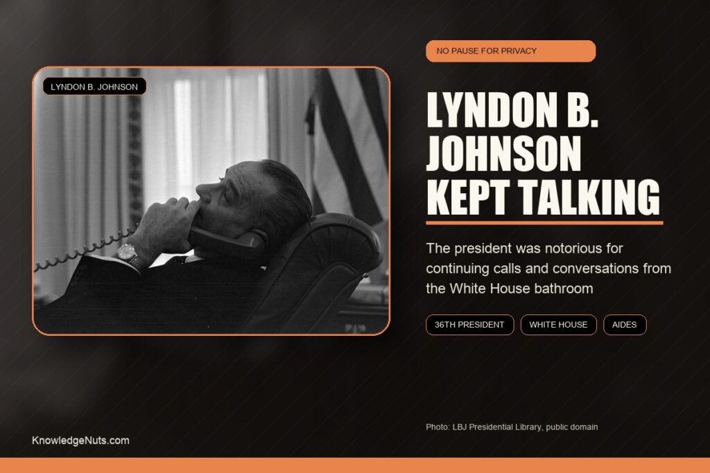 Lyndon B Johnson Toilet Meetings